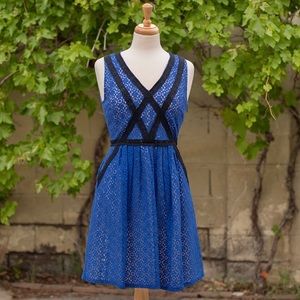 Marc Jacobs Blue lace fit and flare dress 4 & 6